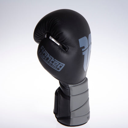 Gants de boxe Fighter Sparring - noir/gris, FBG-002-BG - Fighter Sport