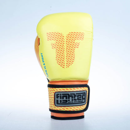 Gants de boxe Fighter Training - jaune/orange, FBG-TRN-004 - Fighter Sport