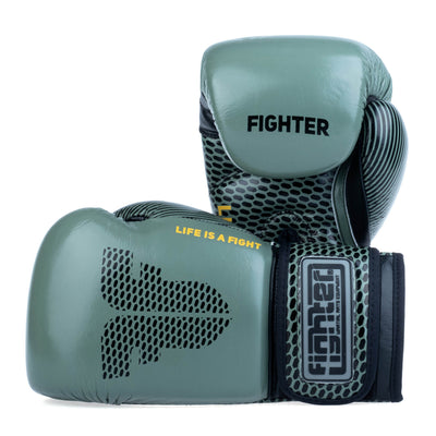 Gants de boxe Fighter Training - kaki, FBG-TRN-001 - Fighter Sport