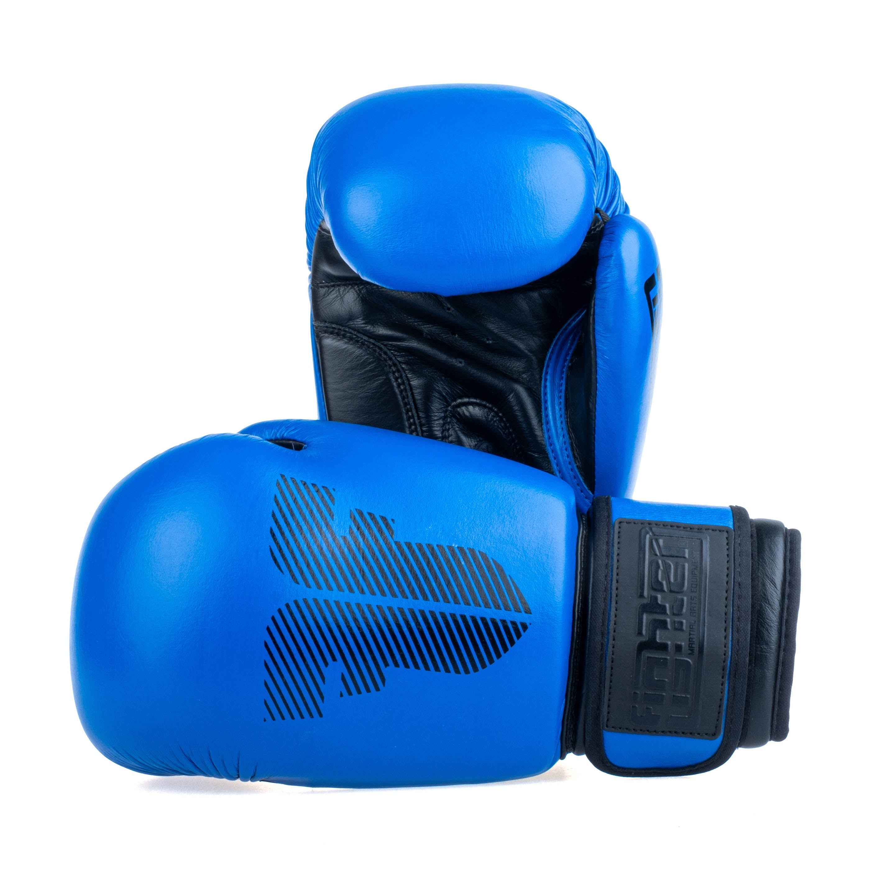 Gants de boxe ronds Fighter - bleu, 1376-RNDXB - Fighter Sport