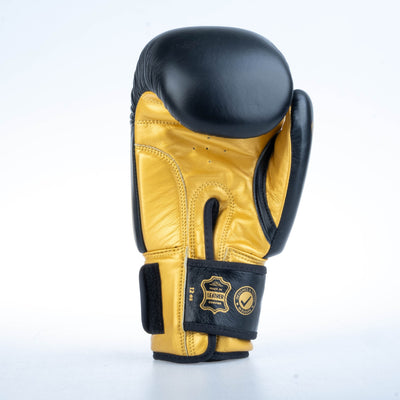 Gants de boxe ronds Fighter - noir/or, 1376-RNDXG - Fighter Sport
