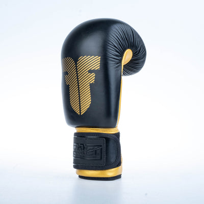 Gants de boxe ronds Fighter - noir/or, 1376-RNDXG - Fighter Sport