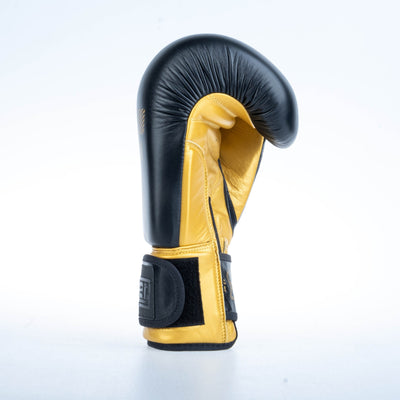 Gants de boxe ronds Fighter - noir/or, 1376-RNDXG - Fighter Sport
