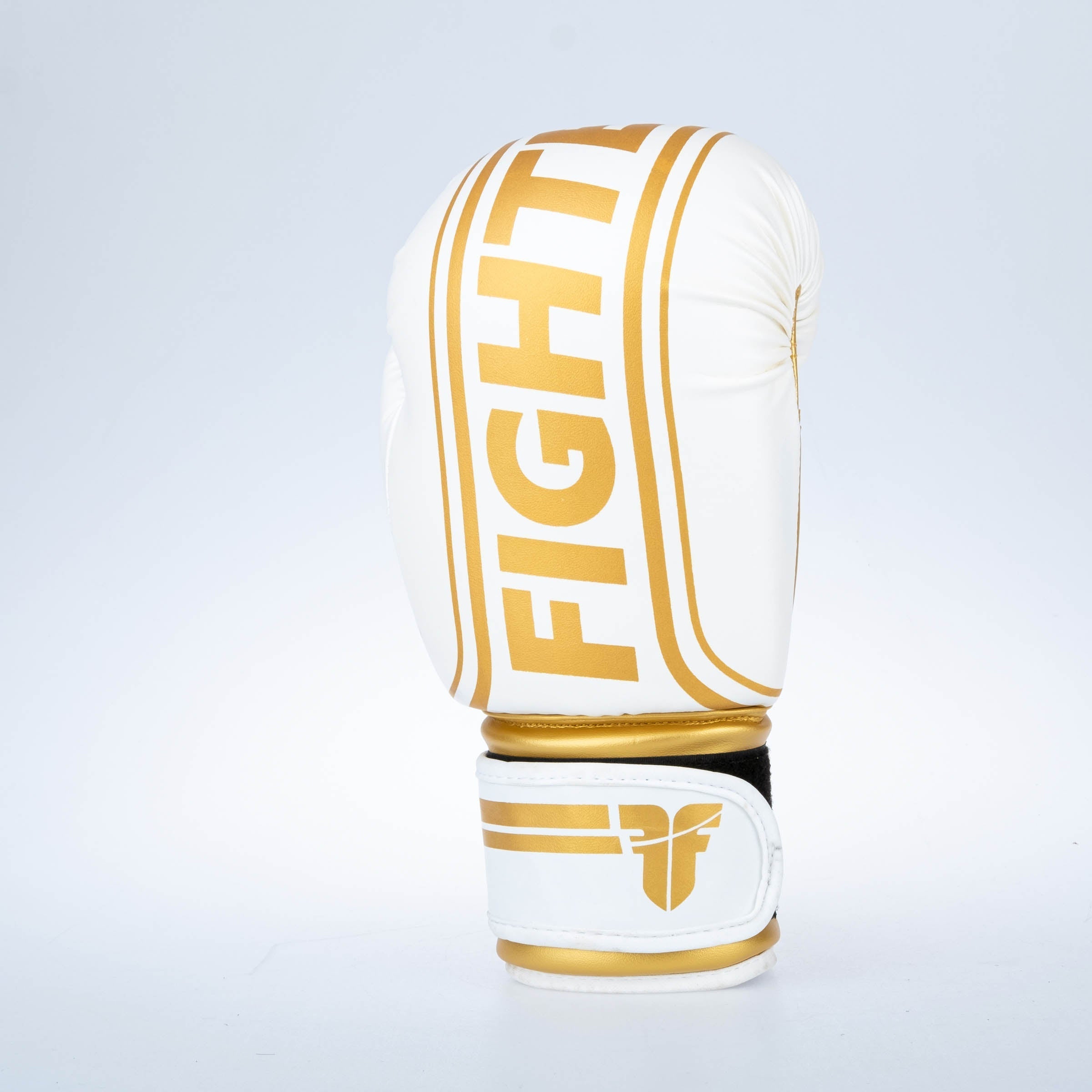 Gants de boxe Fighter Basic Stripe - blanc/or - Fighter Sport