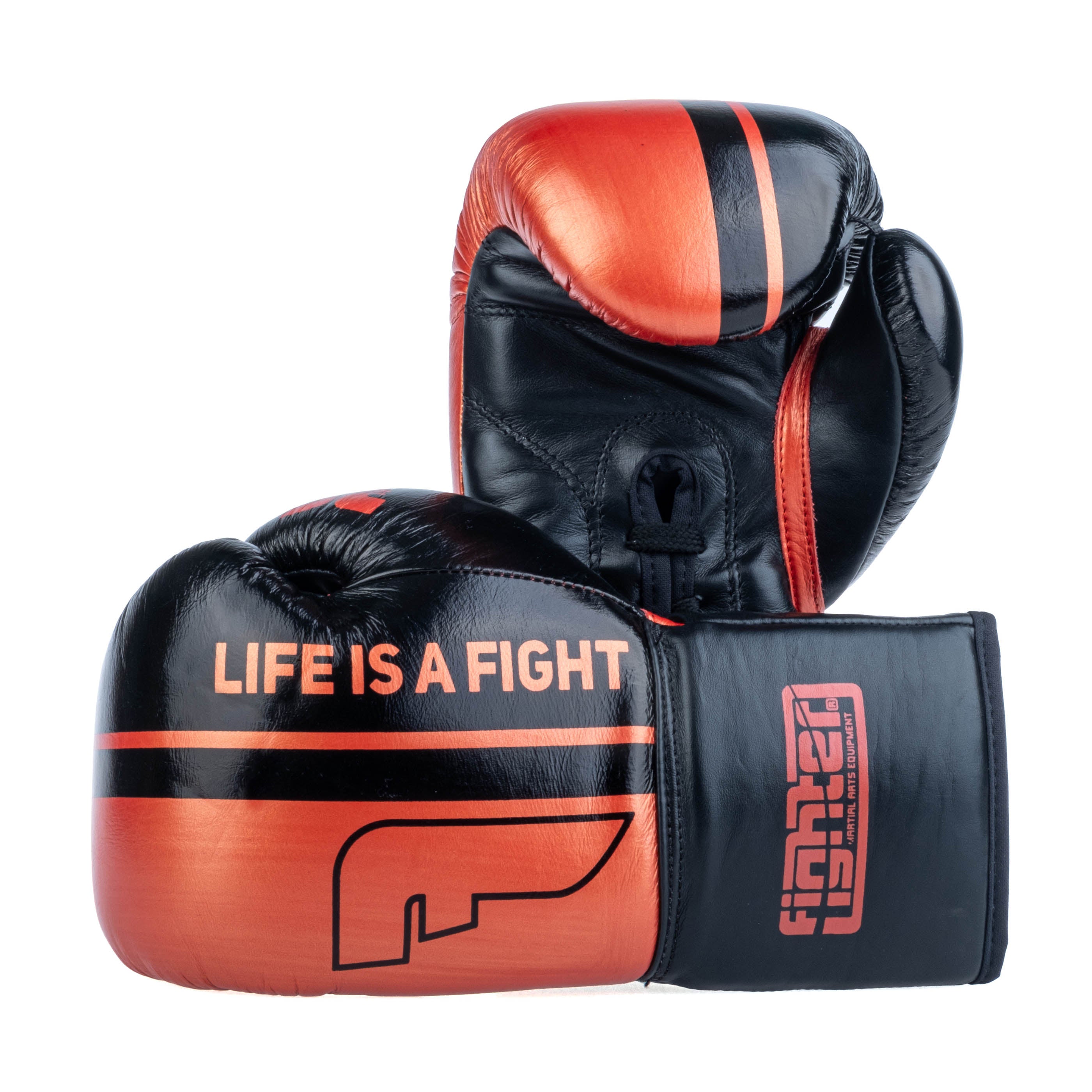 Gants de boxe de compétition Fighter - rouge, FBGF-002RD - Fighter Sport