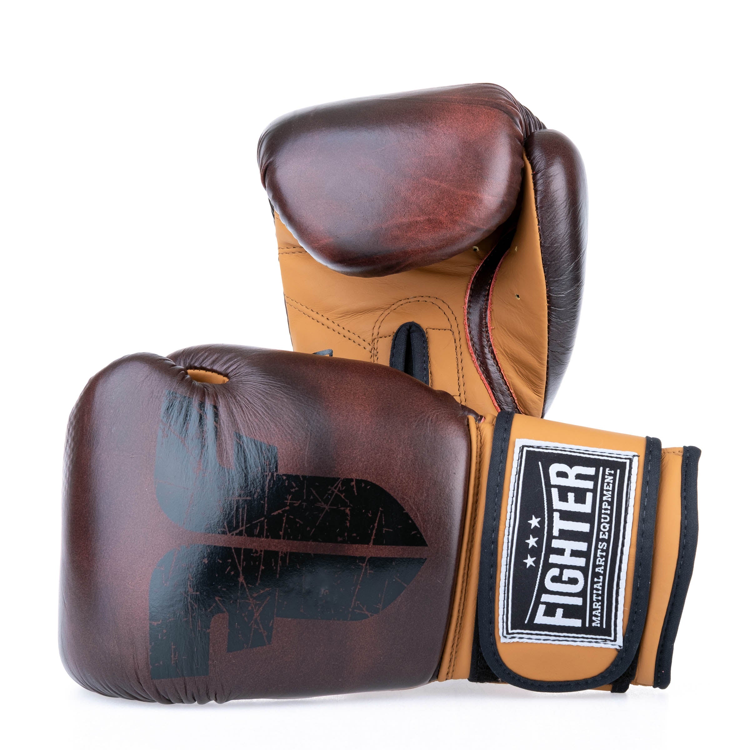 Gants de boxe Fighter Retro - marron - Fighter Sport