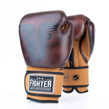 Gants de boxe Fighter Retro - marron - Fighter Sport