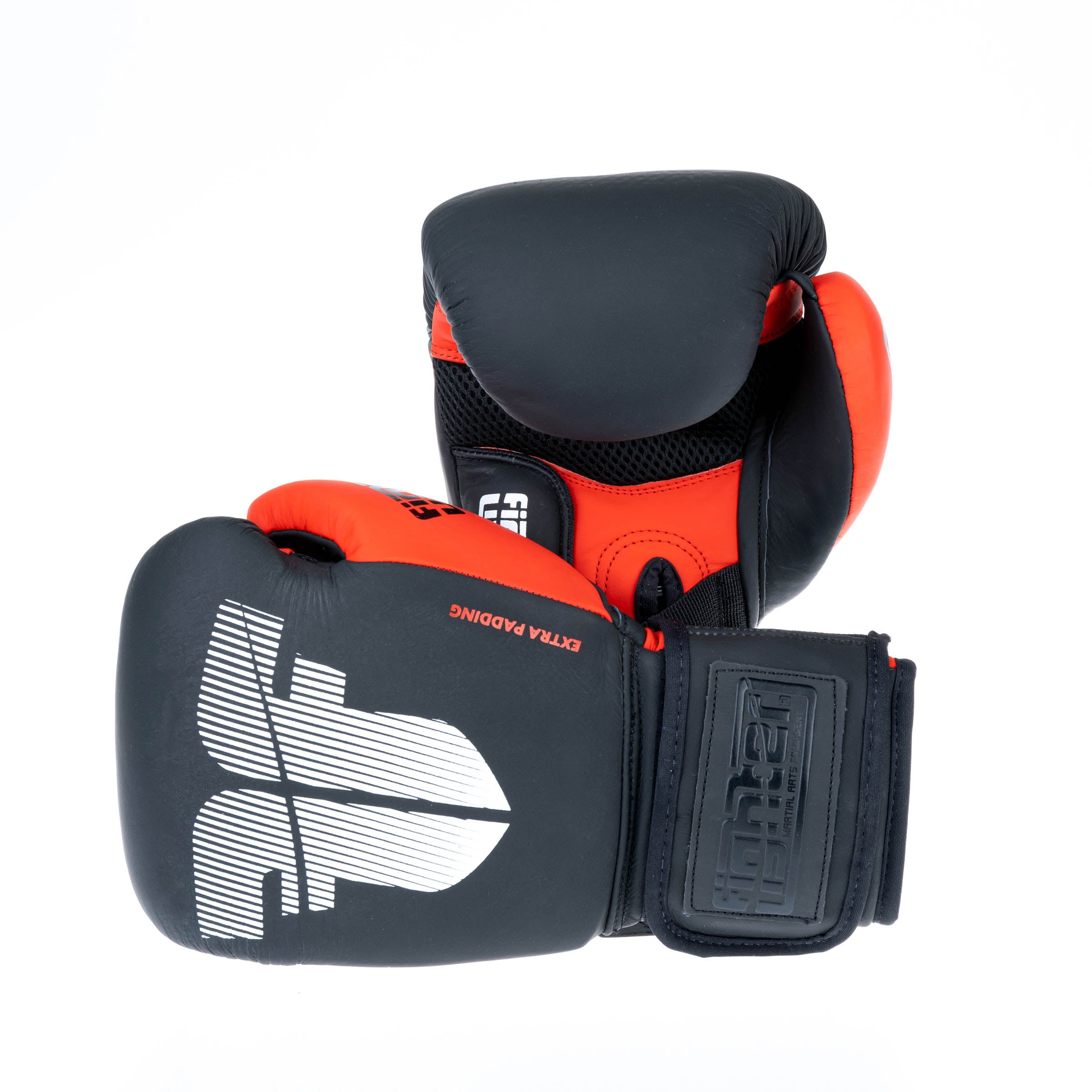 Gants de boxe Fighter Secure Fit - noir/rouge - Fighter Sport