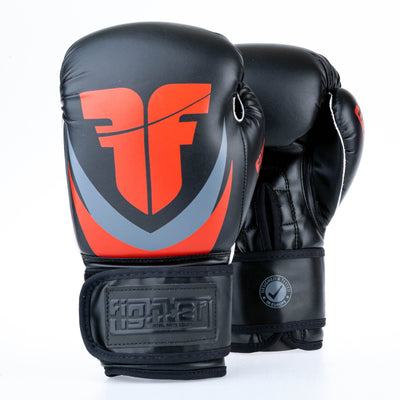 Gants de boxe Fighter SPIKES noir/rouge - TH1612PUSBR - Fighter Sport