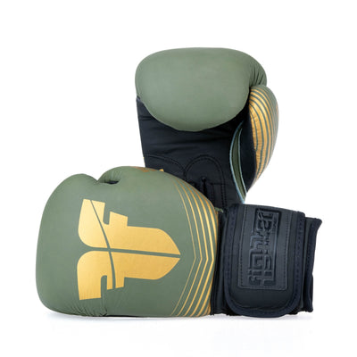 Gants de boxe Fighter SPLIT Stripes - kaki/or - Fighter Sport