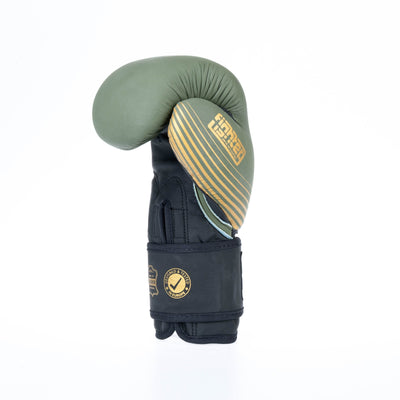 Gants de boxe Fighter SPLIT Stripes - kaki/or - Fighter Sport