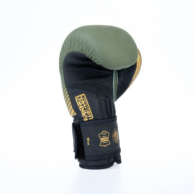 Gants de boxe Fighter SPLIT Stripes - kaki/or - Fighter Sport