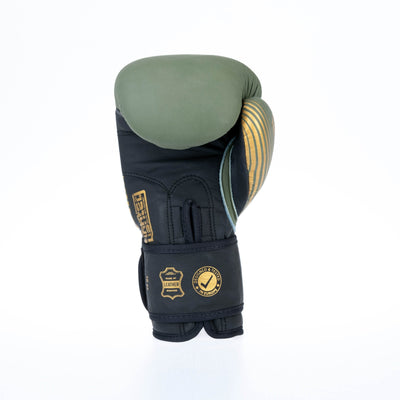 Gants de boxe Fighter SPLIT Stripes - kaki/or - Fighter Sport