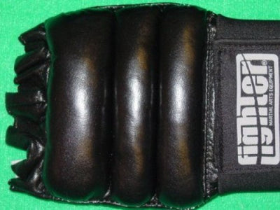 Gants de grappling Fighter noirs - F1414 - Fighter Sport