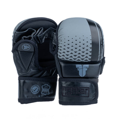 Gants de MMA Fighter Pro noir/gris - FMGL-PRO-002 - Fighter Sport