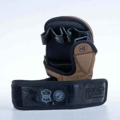 Gants de MMA Fighter Pro - noir/marron, FMGL-PRO-001 - Fighter Sport