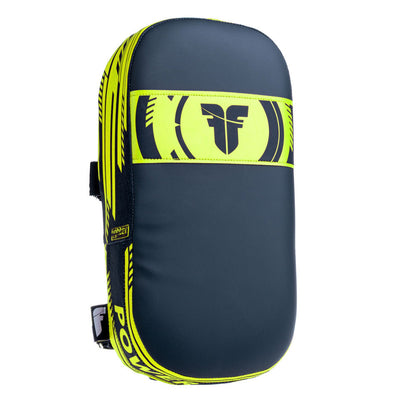Bouclier de combat thaïlandais MAXI - Série Power - noir/jaune fluo - Fighter Sport