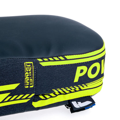 Bouclier de combat thaïlandais MAXI - Série Power - noir/jaune fluo - Fighter Sport