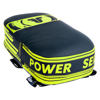 Bouclier de combat thaïlandais MAXI - Série Power - noir/jaune fluo - Fighter Sport