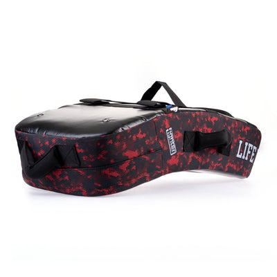 Bouclier de frappe Fighter MULTI GRIP "La vie est un combat" Camouflage rouge - FKSH-26 - Fighter Sport