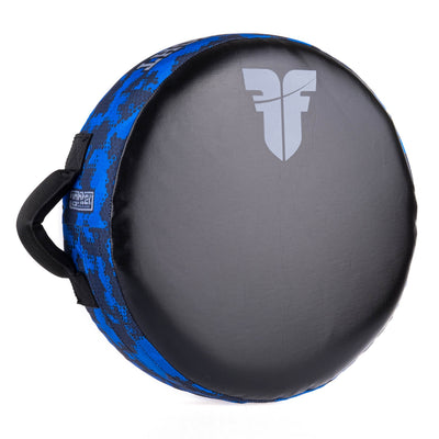 Bouclier rond Fighter "La vie est un combat" Camouflage bleu - FKSH-35 - Fighter Sport