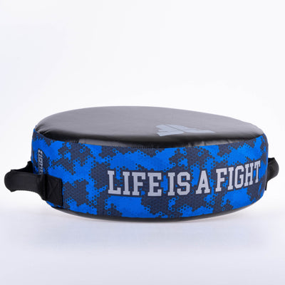 Bouclier rond Fighter "La vie est un combat" Camouflage bleu - FKSH-35 - Fighter Sport