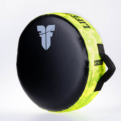 Bouclier rond Fighter "La vie est un combat" Camouflage néon - FKSH-38 - Fighter Sport
