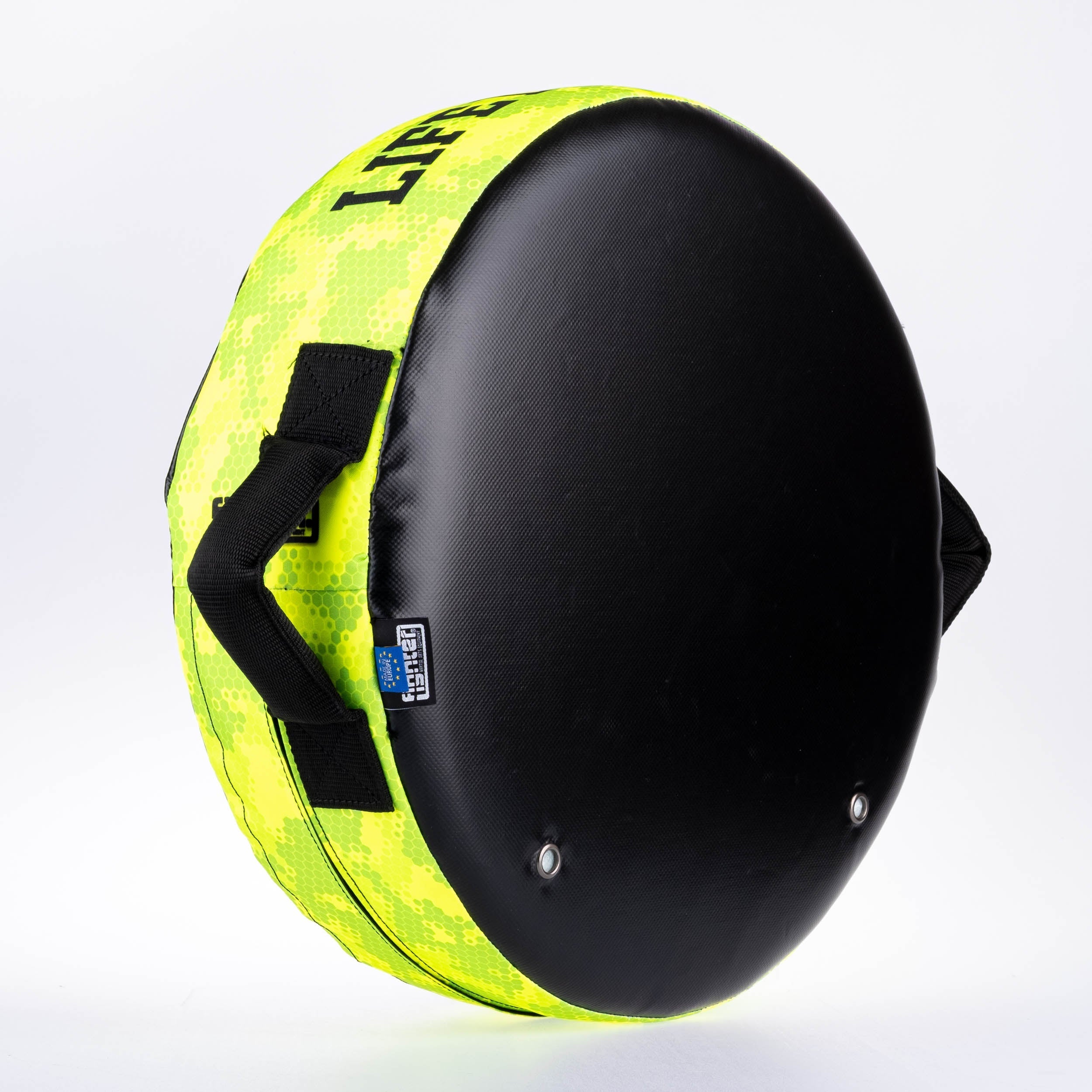 Bouclier rond Fighter "La vie est un combat" Camouflage néon - FKSH-38 - Fighter Sport