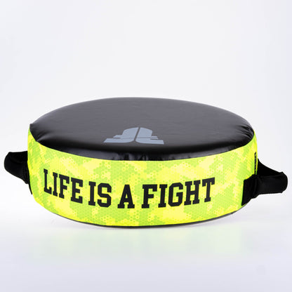 Bouclier rond Fighter "La vie est un combat" Camouflage néon - FKSH-38 - Fighter Sport