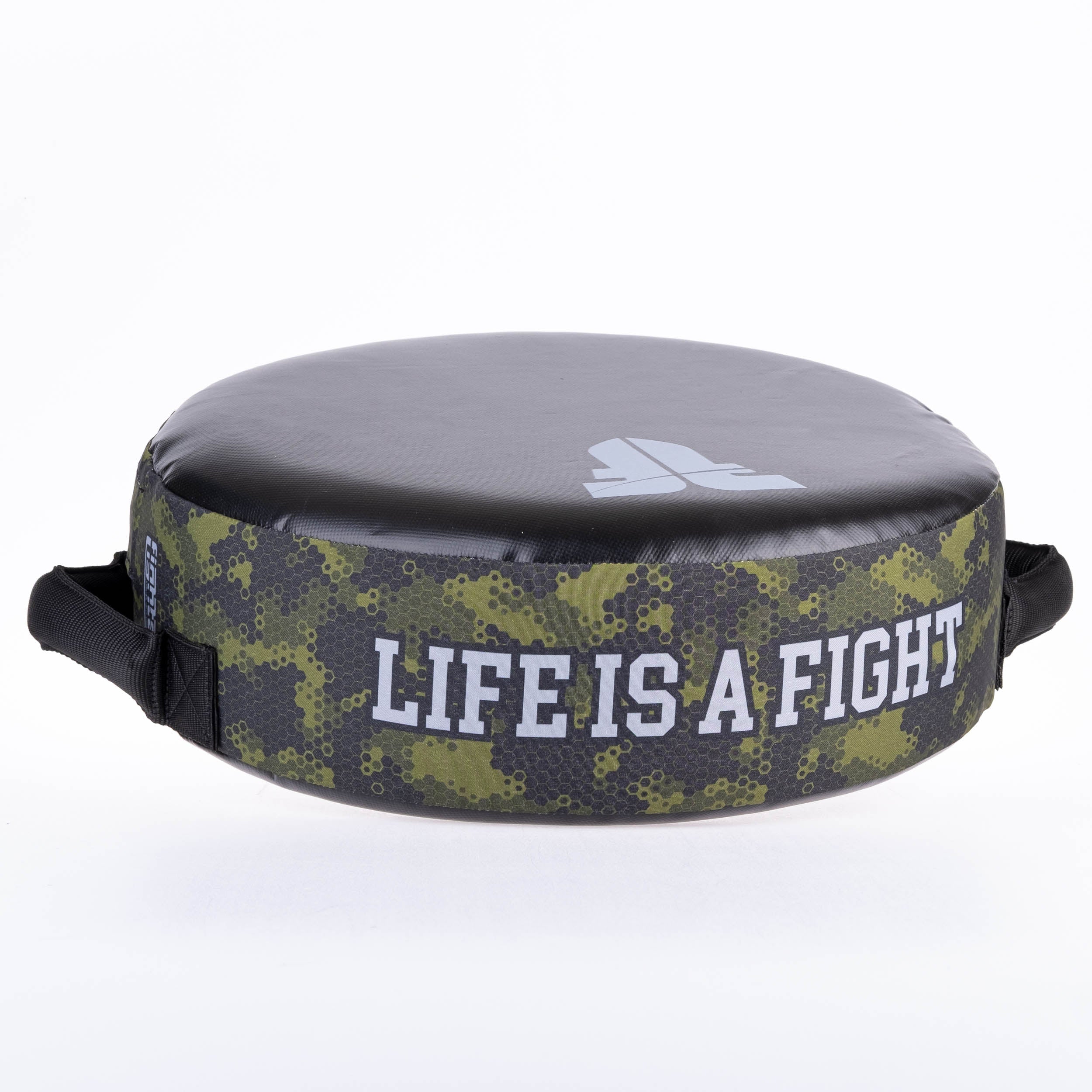 Bouclier rond Fighter "La vie est un combat" Camouflage vert - FKSH-31 - Fighter Sport