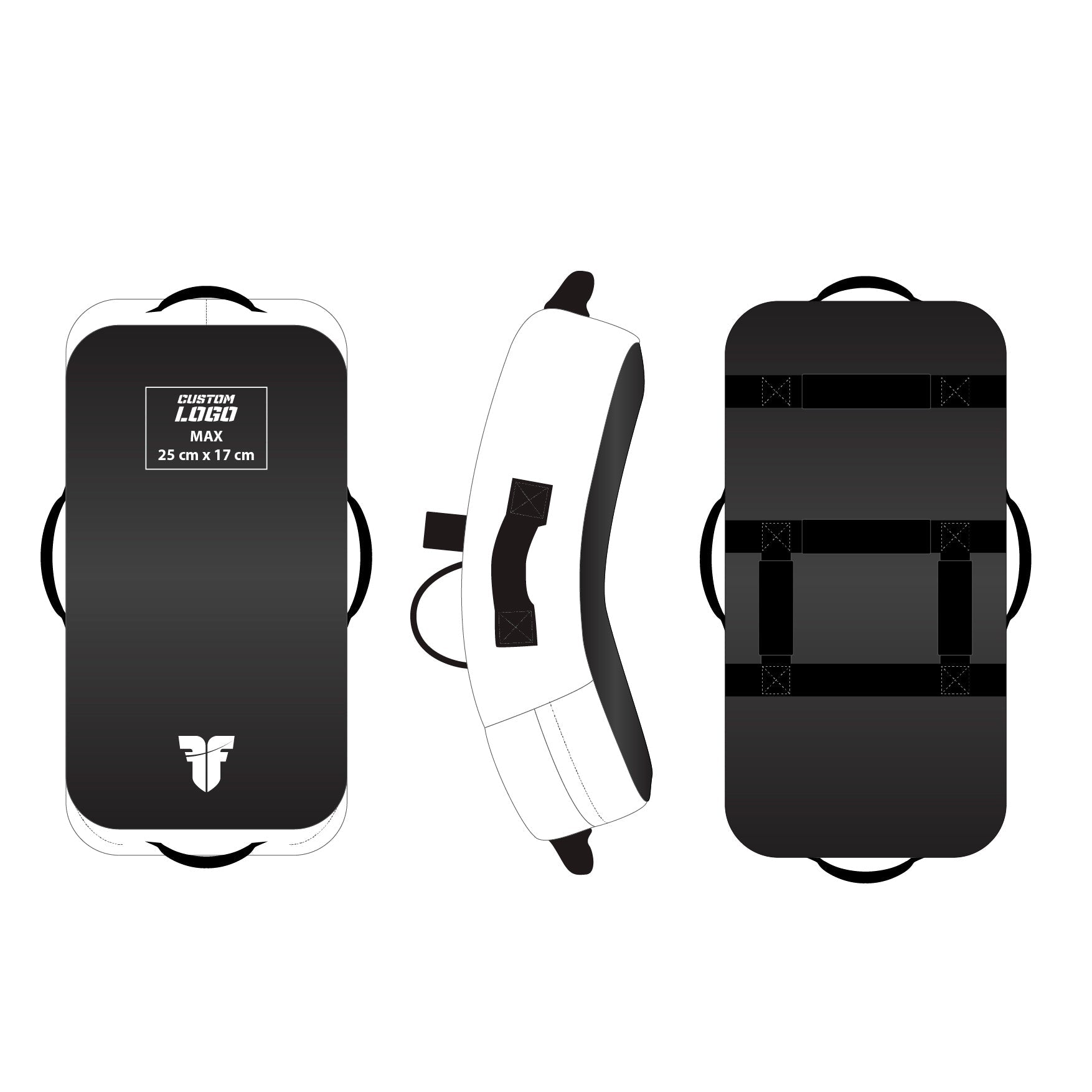 Bouclier de combat - MULTI GRIP - Logo personnalisé - Fighter Sport