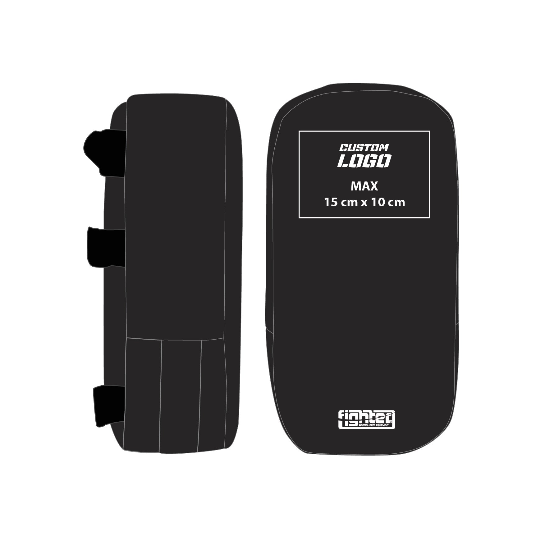 Bouclier de frappe Boxe thaï MAXI - Logo personnalisé - Fighter Sport
