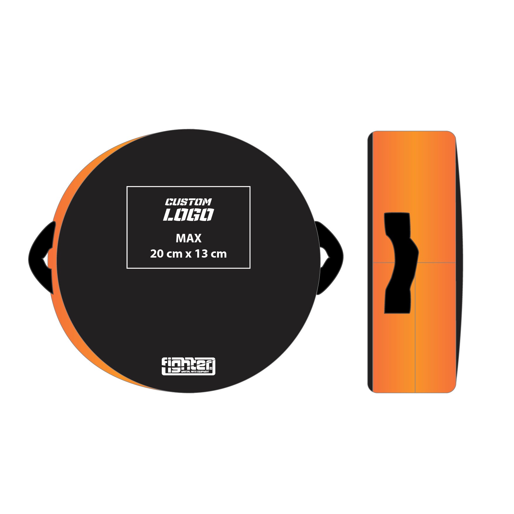 Bouclier rond Fighter - Logo personnalisé - Fighter Sport