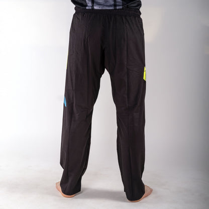 Pantalon de combat FIGHT noir/bleu/vert - FF-P003BBY - Fighter Sport