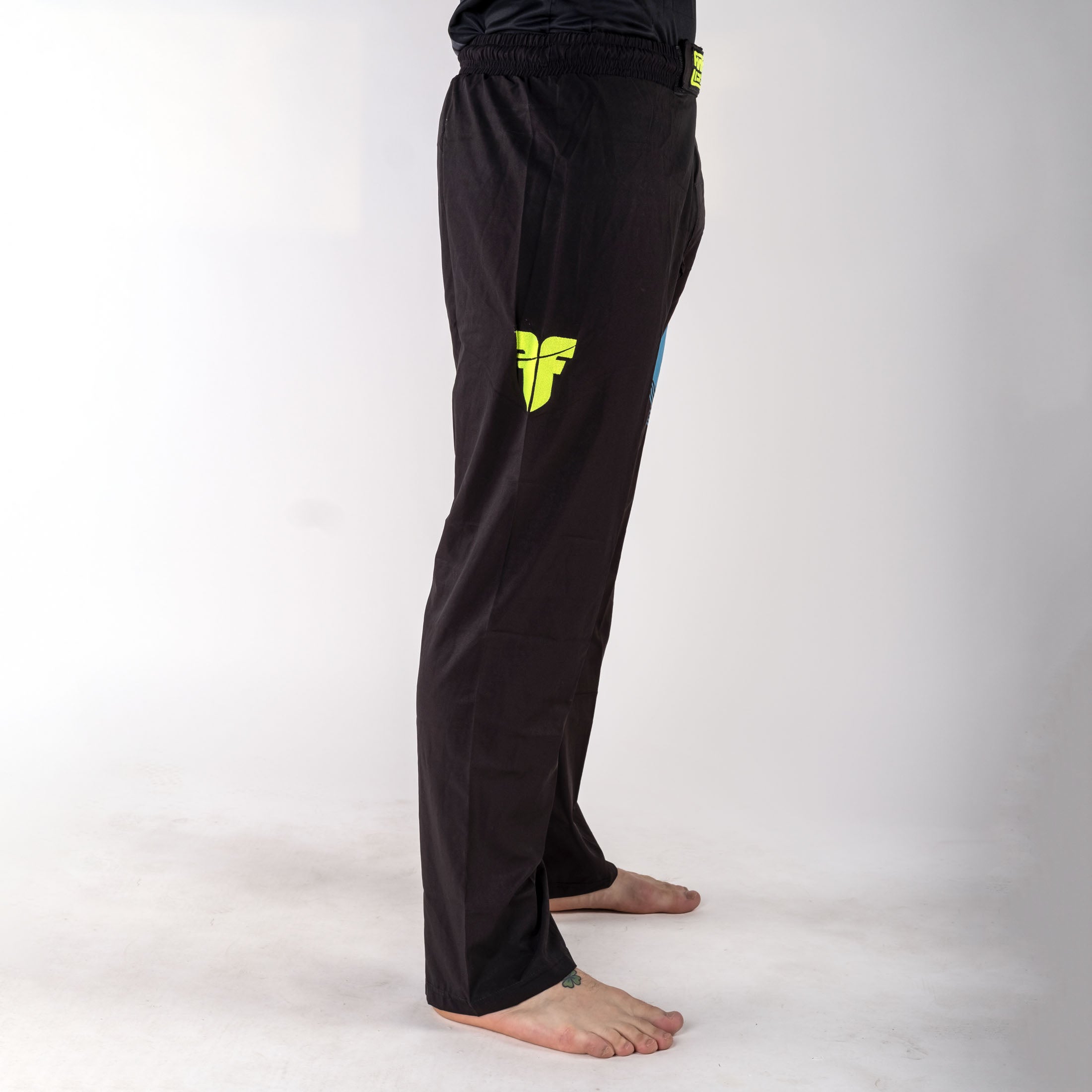 Pantalon de combat FIGHT noir/bleu/vert - FF-P003BBY - Fighter Sport