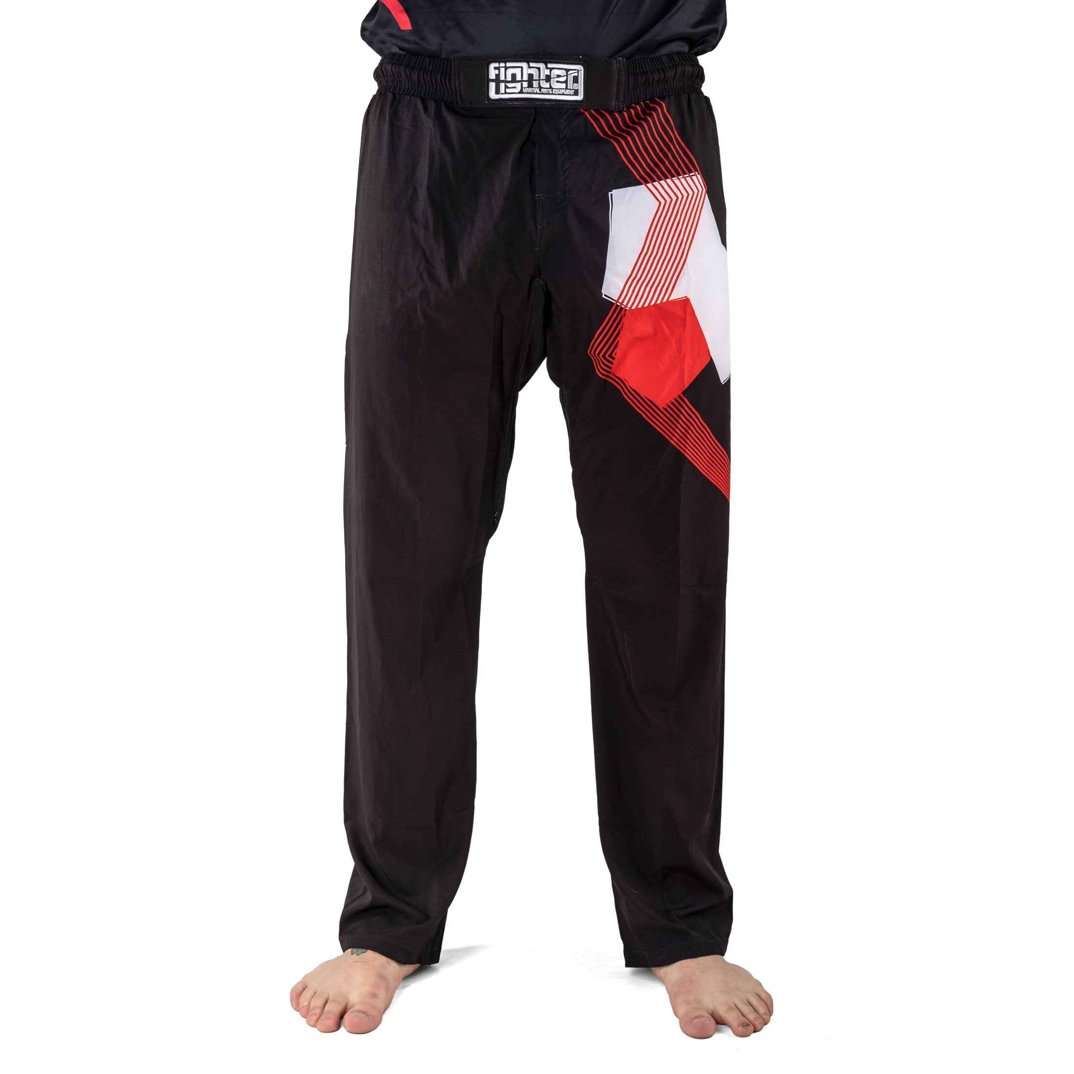 Pantalon de combat FIGHT noir/rouge - FF-P002BRW - Fighter Sport