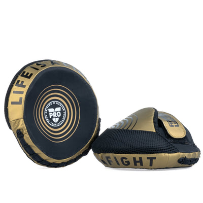 Cible Fighter Round Pro Small noir/or - FSMPR-001-BG - Fighter Sport