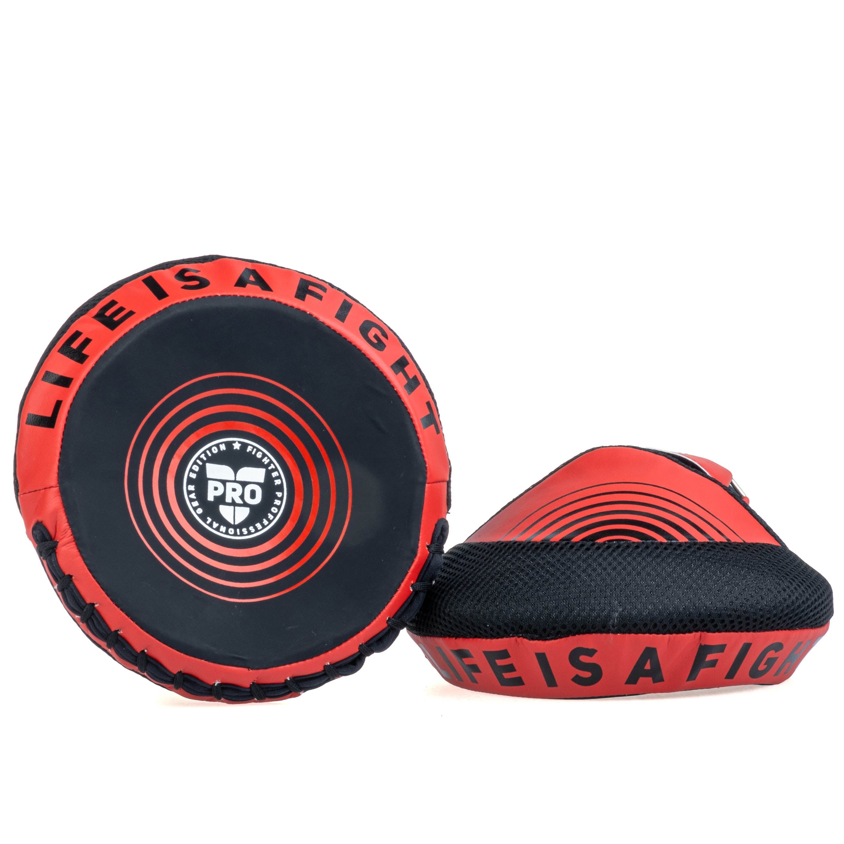 Cible Fighter Round Shield Pro Small noir/rouge - FSMPR-001-RB - Fighter Sport