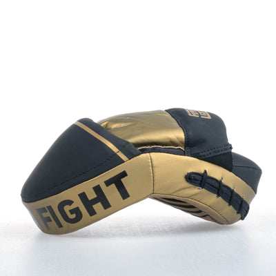Petit Bouclier ovale Fighter Pro noir/doré - FSMPR-002-BG - Fighter Sport