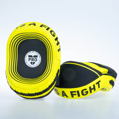 Petit Bouclier ovale Fighter Pro noir/jaune fluo -FSMPR-002-NB - Fighter Sport