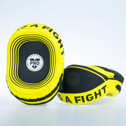 Petit Bouclier ovale Fighter Pro noir/jaune fluo -FSMPR-002-NB - Fighter Sport