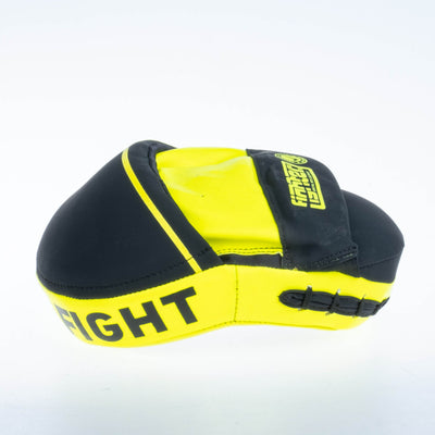 Petit Bouclier ovale Fighter Pro noir/jaune fluo -FSMPR-002-NB - Fighter Sport
