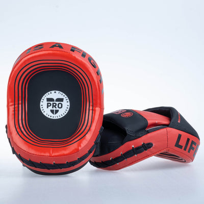 Petit Bouclier ovale Fighter Pro noir/rouge - FSMPR-002-RB - Fighter Sport