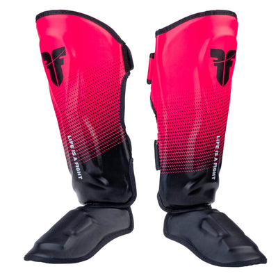 Protège-tibias Fighter Thai Ergo noir/rose - FSG-004-TRP-0702 - Fighter Sport