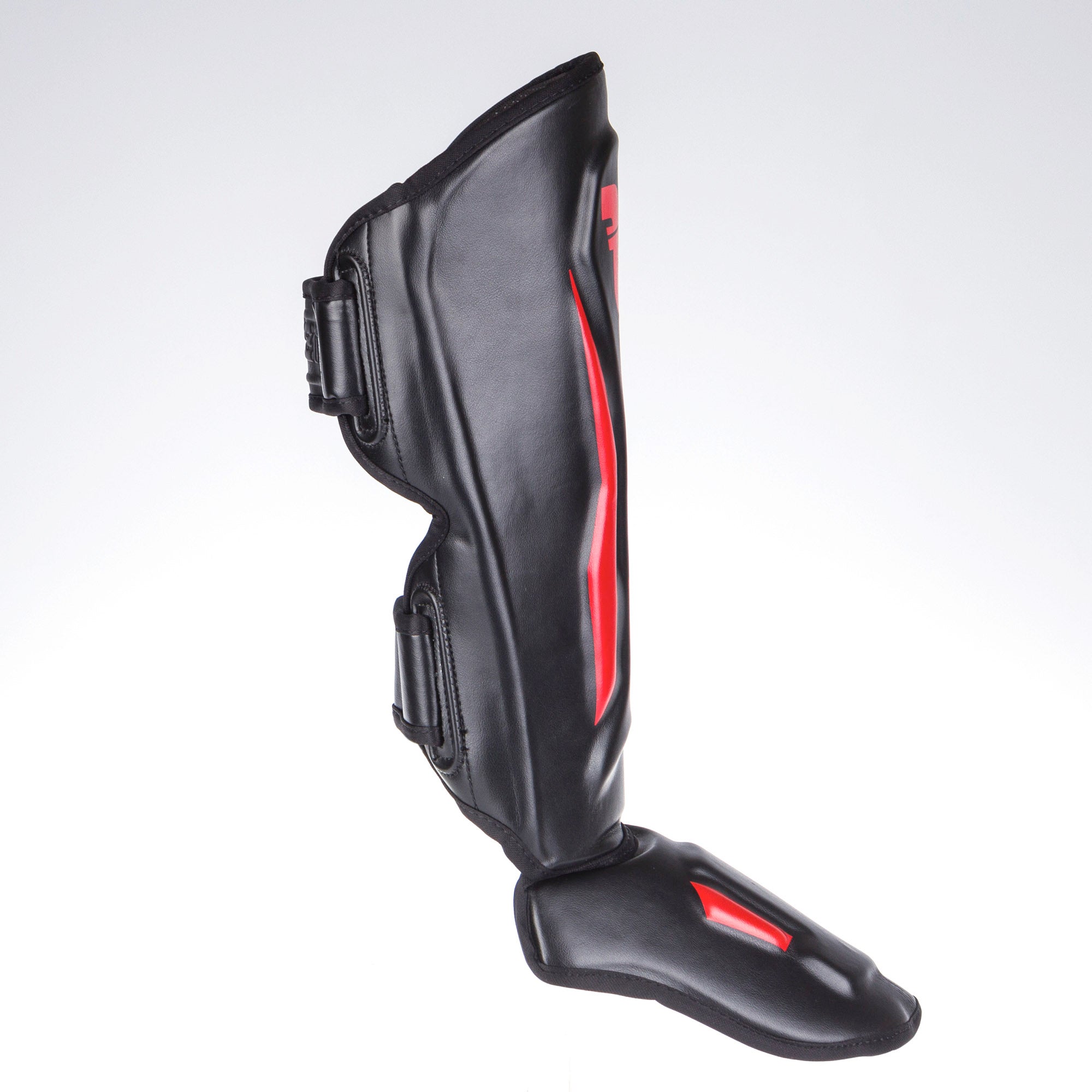 Protège-tibias Fighter Thai Ergo noir/rouge - FSG-004BR - Fighter Sport