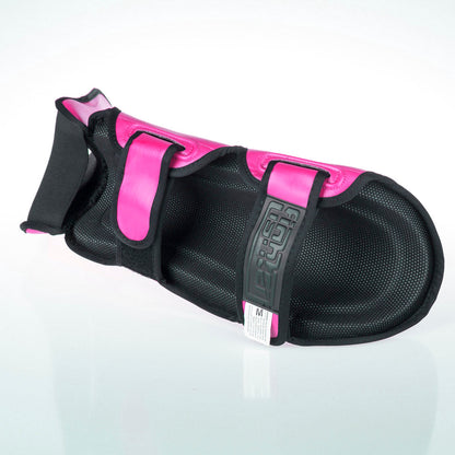 Protège-tibias Fighter Thai Ergo rose fluo/noir - FSG-004NPB - Fighter Sport