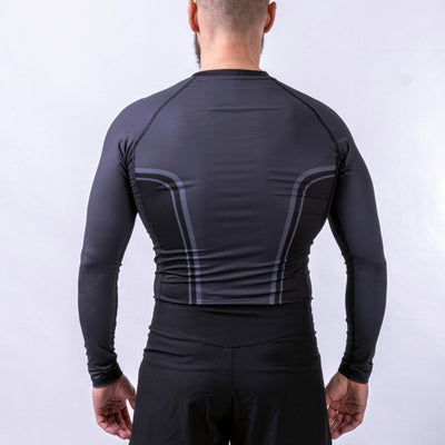 Tee-shirt Rashguard Fighter Lines noir - FRSG-LN - Fighter Sport