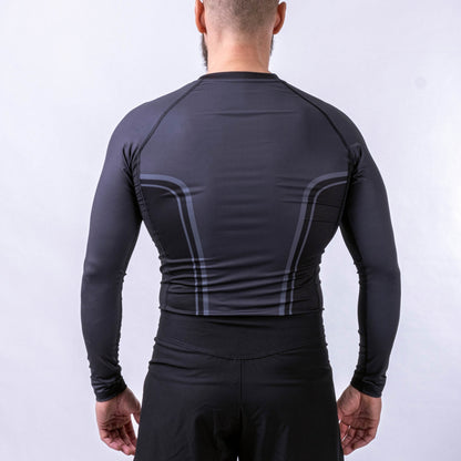 Tee-shirt Rashguard Fighter Lines noir - FRSG-LN - Fighter Sport
