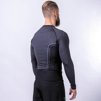 Tee-shirt Rashguard Fighter Lines noir - FRSG-LN - Fighter Sport