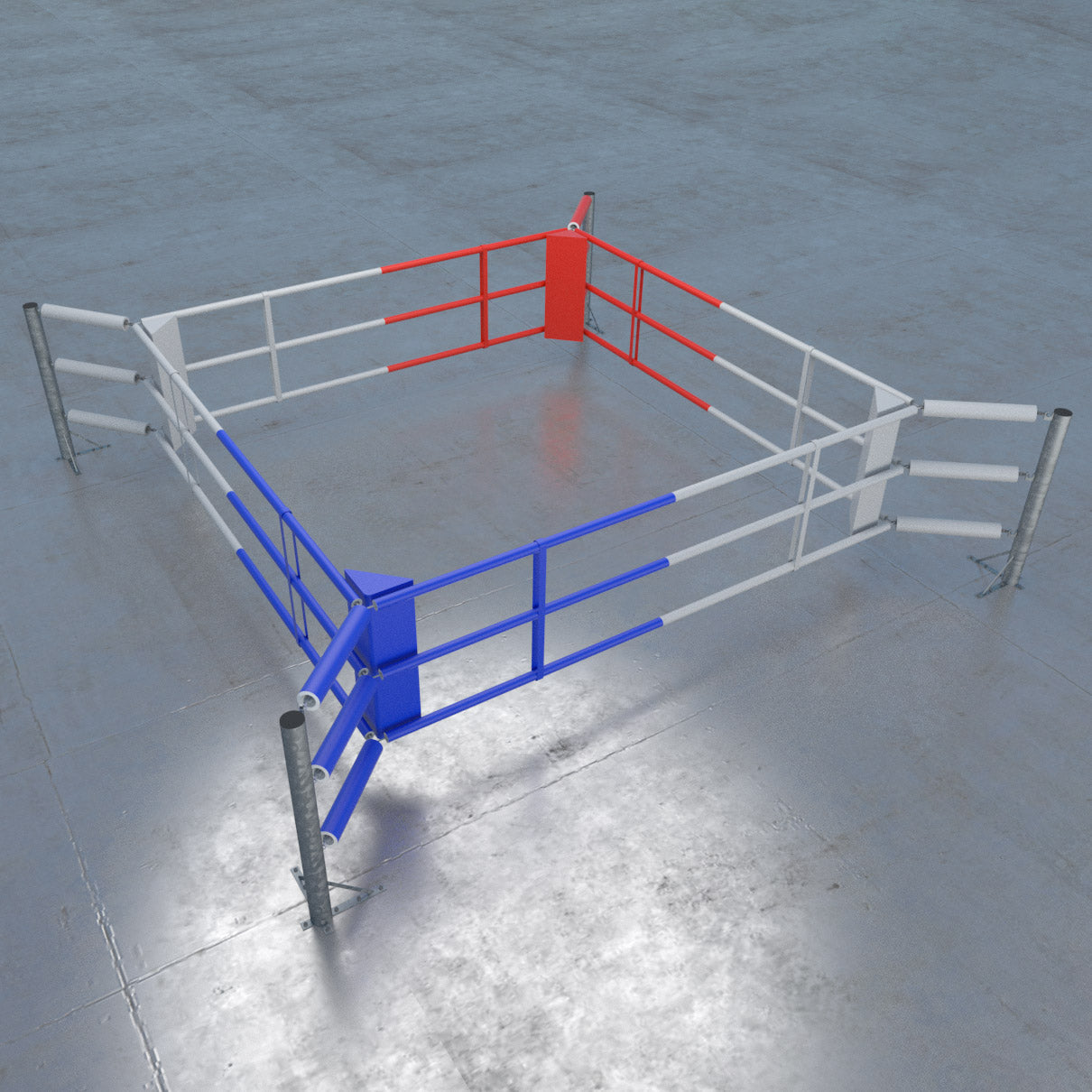 Ring de boxe au sol avec 3 cordes - BRF-NF - Fighter Sport